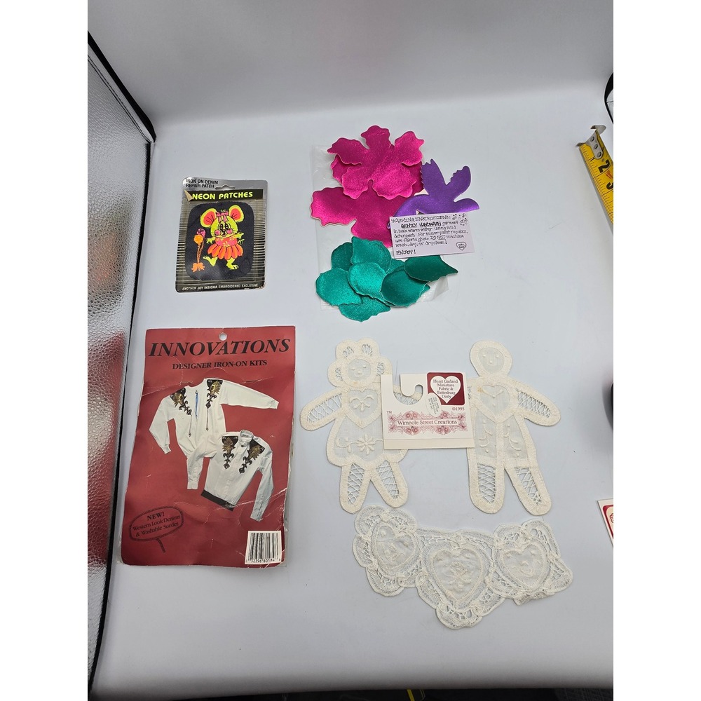 Vintage Patch Applique Lot Innovations Joy Insignia Lace Neon Western Mixed Good